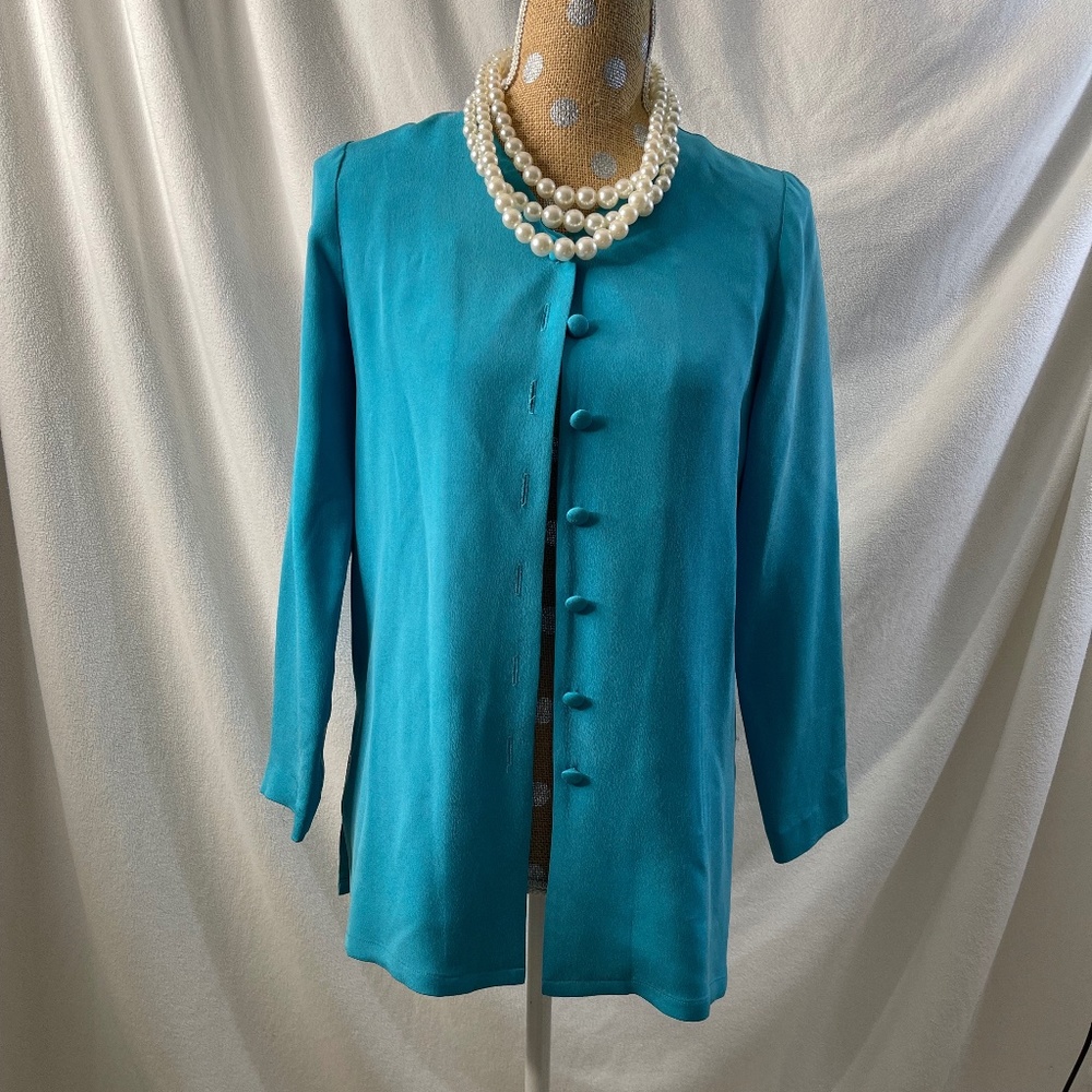 Papell Too 2pc 100%  Silk Suit
